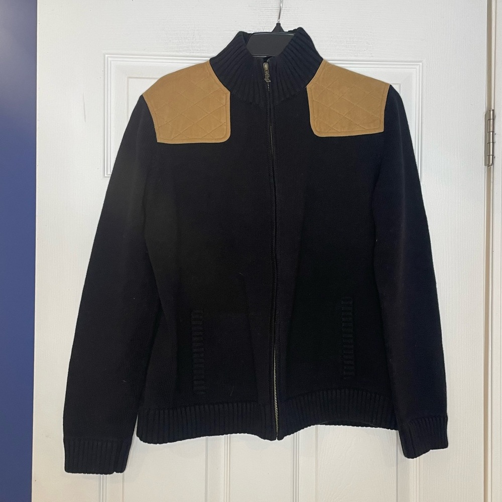 Lauren Ralph Lauren full-zip equestrian style commando sweater - Large
